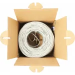 Кабель информационный Lanmaster NM-UTP5E2PR-CCA кат.5E U/UTP 2 парыX24AWG PVC внутренний 305м серый