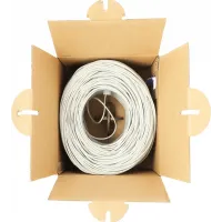 Кабель информационный Lanmaster NM-UTP5E2PR-CCA кат.5E U/UTP 2 парыX24AWG PVC внутренний 305м серый Кабель информационный Lanmaster NM-UTP5E2PR-CCA кат.5E U/UTP 2 парыX24AWG PVC внутренний 305м серый