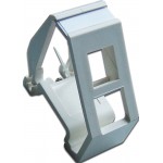 Рамка Lanmaster LAN-DRF-1OK-WH наклонная 1xKeystone белый (упак.:1шт)