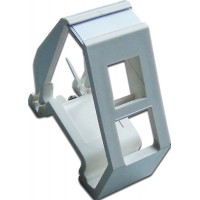 Рамка Lanmaster LAN-DRF-1OK-WH наклонная 1xKeystone белый (упак.:1шт)