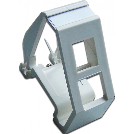 Рамка Lanmaster LAN-DRF-1OK-WH наклонная 1xKeystone белый (упак.:1шт)