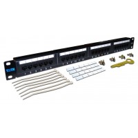 Патч-панель Lanmaster TWT-PP24UTP 19" 1U 24xRJ45 кат.5e UTP
