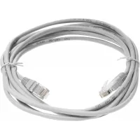 Патч-корд Lanmaster TWT-45-45-3.0-GY UTP RJ-45 вил.-вилка RJ-45 кат.5E 3м серый ПВХ (уп.:1шт)