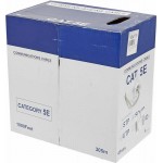 Кабель информационный Lanmaster NM-UTP5E4PR-CU кат.5E U/UTP 4 парыX25AWG PVC внутренний 305м серый