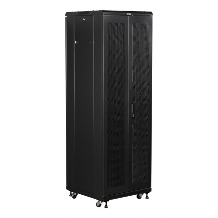 Шкаф коммутационный Lanmaster Business (TWT-CBB-27U-6X8-G1) напольный 27U 600x800мм пер.дв.стекл задн.дв.спл.стал.лист 2-хст. 2 бок.пан. 800кг черный IP20