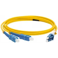 Патч-корд Lanmaster LAN-2LC-2SC/SU-2.0 2x9/125 OS1/OS2 LC дуплекс-SC дуплекс 2м LSZH желтый