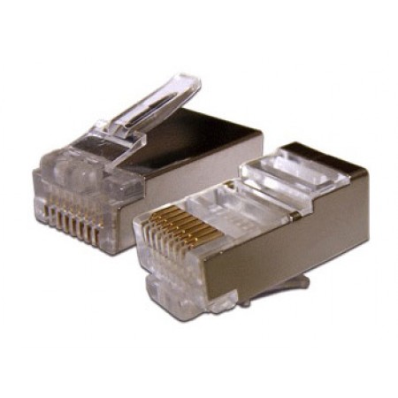 Коннектор Lanmaster (TWT-PL45/S-8P8C-6) STP кат.6 RJ45 с защитным колпачком (упак.:100шт)