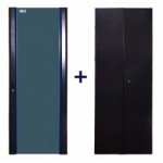 Комплект дверей TWT (TWT-CBB-DR32-6x-S-G1) 32U 600 мм. Черный. Перед. стекло. Задн. распашн. металл Комплект дверей TWT (TWT-CBB-DR32-6x-S-G1) 32U 600 мм. Черный. Перед. стекло. Задн. распашн. металл