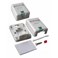 Коробка Lanmaster LAN-SA1/S-WH настенная 48x65x27мм крышка RJ45