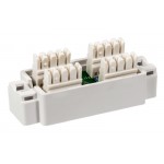 Адаптер Lanmaster TWT-CN110UTP5E проходн. бел. (упак.:1шт)