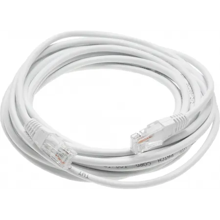 Патч-корд Lanmaster TWT-45-45-5.0-WH UTP RJ-45 вил.-вилка RJ-45 кат.5E 5м белый ПВХ (уп.:1шт)