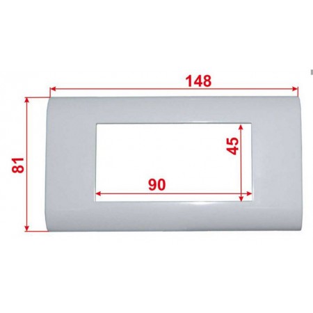 Накладка Lanmaster (LAN-FR45x90-WH) Накладка Lanmaster (LAN-FR45x90-WH)