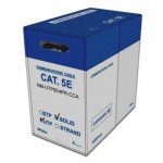 Кабель информационный Lanmaster NM-UTP5E4PR-CCA кат.5E U/UTP 4 парыX24AWG PVC внутренний 305м серый