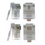 Коннектор Lanmaster (TWT-PL12-6P6C/100) кат.3 RJ12 прозрачный