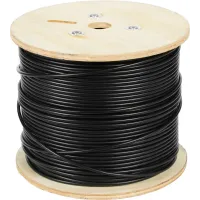 Кабель информационный Lanmaster LAN-5EFTP-OUT кат.5E F/UTP 4 парыX24AWG PE внешний 305м черный Кабель информационный Lanmaster LAN-5EFTP-OUT кат.5E F/UTP 4 парыX24AWG PE внешний 305м черный