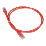 Патч-корд Lanmaster TWT-45-45-5.0-RD UTP RJ-45 вил.-вилка RJ-45 кат.5E 5м красный ПВХ (уп.:1шт)