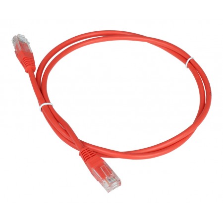 Патч-корд Lanmaster TWT-45-45-5.0-RD UTP RJ-45 вил.-вилка RJ-45 кат.5E 5м красный ПВХ (уп.:1шт)