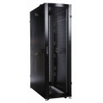 Шкаф серверный ЦМО (ШТК-СП-48.6.12-44АА-9005) напольный 48U 600x1190мм пер.дв.перфор. задн.дв.перфор. 2 бок.пан. направл.под закл.гайки 1350кг черный 890мм 150кг 180град. 2215мм IP20 сталь