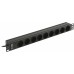 Блок распределения питания Lanmaster TWT-PDU19-10A9P4-3.0 гор.размещ. 9xSchuko базовые 10A C14 3м
