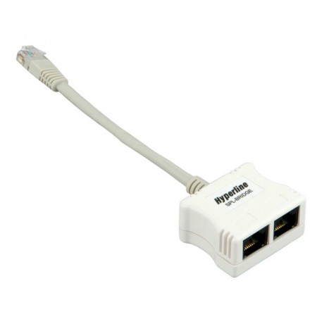 Адаптер Hyperline (SPL-YT4-E2-E2) белый (упак.:1шт)