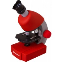 Микроскоп Bresser Junior 70122 монокуляр 40-640x на 3 объектива красный
