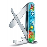 Нож перочинный Victorinox My First Victorinox Dolphin Edition (0.2373.E1) 84мм 9функц. голубой/рисунок карт.коробка