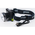 Фонарь налобный Gauss GFL401 черный 5Вт лам.:светодиод. (GF401)