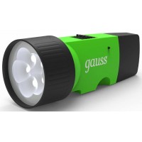 Фонарь ручной Gauss GFL103 черный 1Вт лам.:светодиод. (GF103)