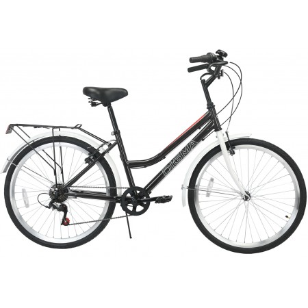 Велосипед Digma Megapolice городской рам.:16" кол.:26" черный 15.7кг (MEGAPOLICE-26/16-ST-R-BK)