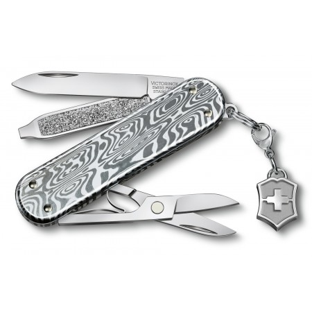 Нож перочинный Victorinox Classic Brilliant Damast (0.6221.34) 58мм 5функц. серебристый подар.коробка