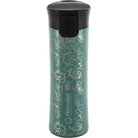 Термокружка для напитков Rondell Arabesco RDS-1967 0.57л. зеленый картонная коробка Термокружка для напитков Rondell Arabesco RDS-1967 0.57л. зеленый картонная коробка