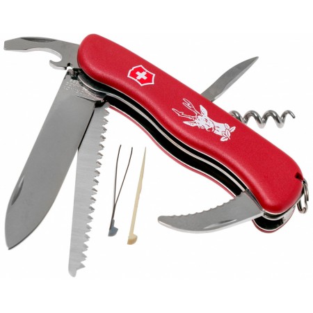 Нож перочинный Victorinox HUNTER (0.8573) 111мм 12функц. красный карт.коробка