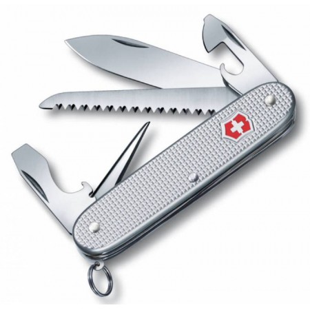 Нож перочинный Victorinox Farmer Alox (0.8241.26) 93мм 9функц. серебристый карт.коробка