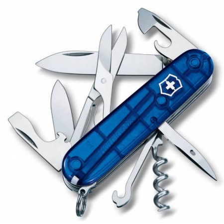 Нож перочинный Victorinox Climber (1.3703.T2) 91мм 14функц. синий полупрозрачный карт.коробка