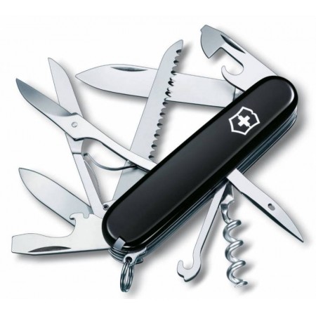 Нож перочинный Victorinox Huntsman (1.3713.3) 91мм 15функц. черный карт.коробка