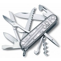 Нож перочинный Victorinox Huntsman (1.3713.T7) 91мм 15функц. серебристый полупрозрачный карт.коробка