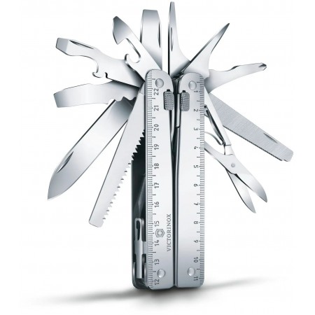 Мультитул Victorinox SwissTool X Plus (3.0338.L) 115мм 39функц. мини-отвертка/штопор/набор бит/чехол кожаный серебристый карт.коробка