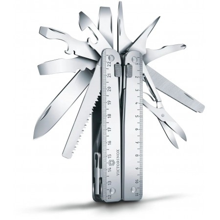 Мультитул Victorinox SwissTool X Plus Ratchet (3.0339.L) 115мм 40функц. мини-отвертка/штопор/набор бит/удлинитель/чехол кожаный серебристый карт.коробка