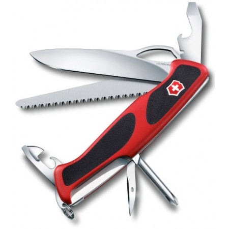Нож перочинный Victorinox RangerGrip 78 (0.9663.MC) 130мм 12функц. красный/черный карт.коробка