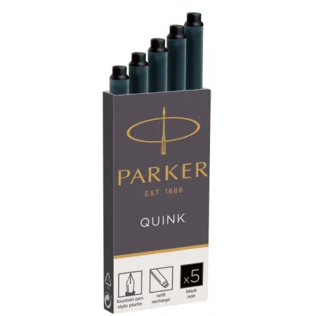 Картридж Parker Quink Z11 (CW1950382) черные чернила для ручек перьевых (5шт)