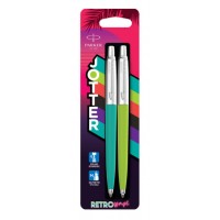 Набор ручек Parker Jotter Originals 80s Retrowave (2186315) Caribbean Blue/Apple Green M син. черн. блистер ручка шариковая 2шт.