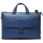 Деловая сумка Piquadro Than CA4021S135/BLU с отделением для ноутбука синий натур.кожа