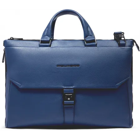 Деловая сумка Piquadro Than CA4021S135/BLU с отделением для ноутбука синий натур.кожа