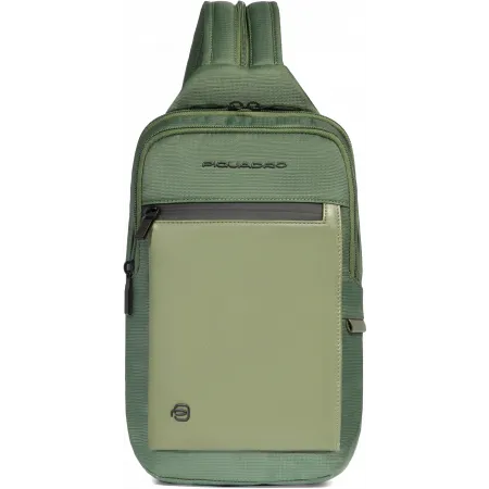 Рюкзак слинг мужской Piquadro Orion CA6625S136/VE хаки ткань/натур.кожа