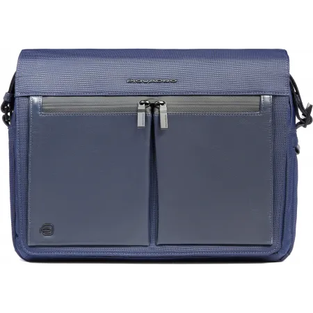 Сумка-мессенджер для ноутбука Piquadro Orion CA6627S136/BLU синий ткань/натур.кожа