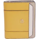 Кошелек женский Piquadro Circle PD6660W92R/GBE шафрановый/бежевый натур.кожа
