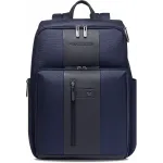 Рюкзак Piquadro Brief2 CA6648BR2/BLU темно-синий нейлон/натур.кожа