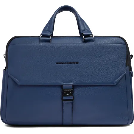 Деловая сумка Piquadro Than CA5981S135/BLU с отделением для ноутбука синий натур.кожа