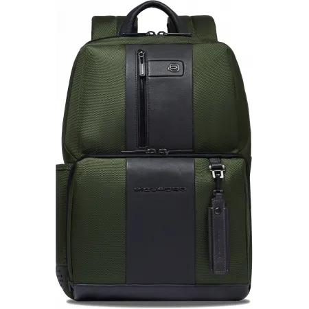 Рюкзак мужской Piquadro Brief2 CA3214BR2/VE2 хаки ткань/натур.кожа