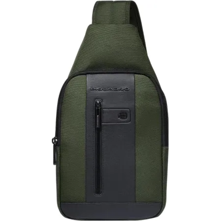 Рюкзак слинг мужской Piquadro CA4536BR2/VE2 хаки ткань/натур.кожа